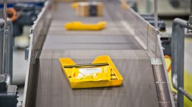 Letters on the conveyor belt