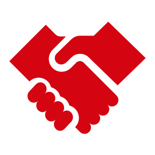 An icon of a handshake.