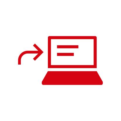 An icon of inputting information in computer.