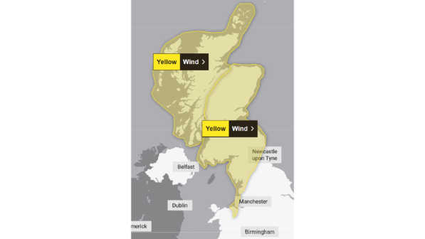 Map of affected areas