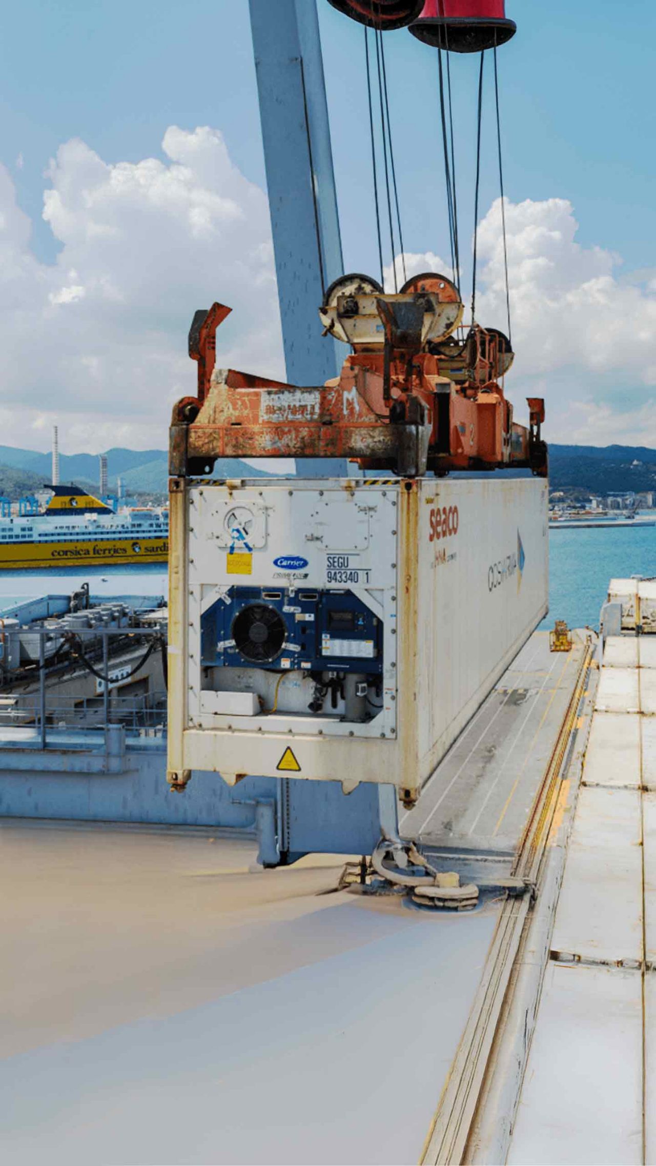 Two DHL Air Freight Employees sign documents at airport tarmac
